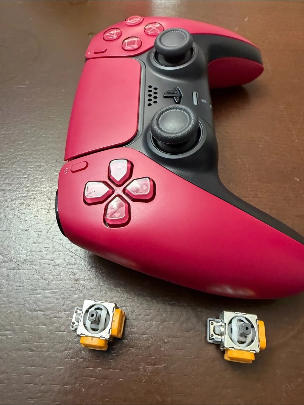 Custom red controller for ps5 hall efect upgrade